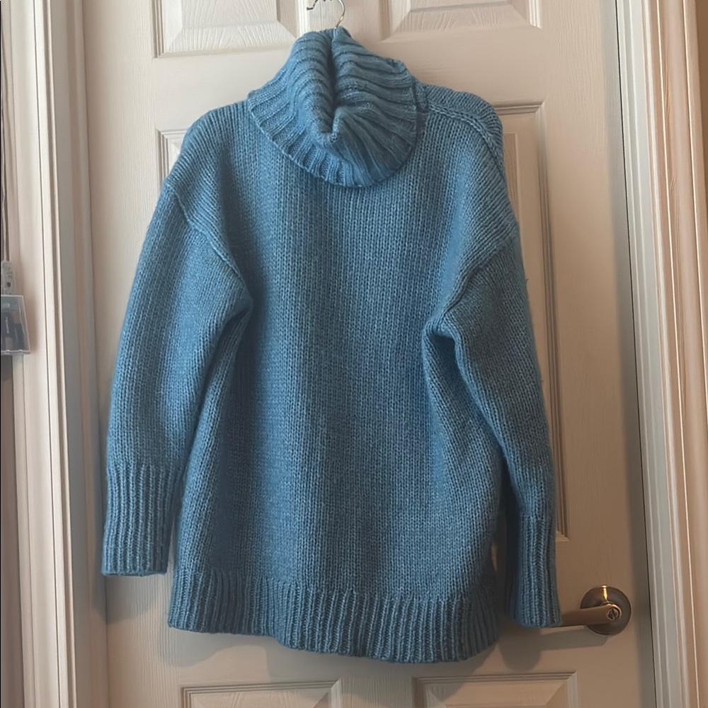 Cozy Blue Turtleneck Sweater